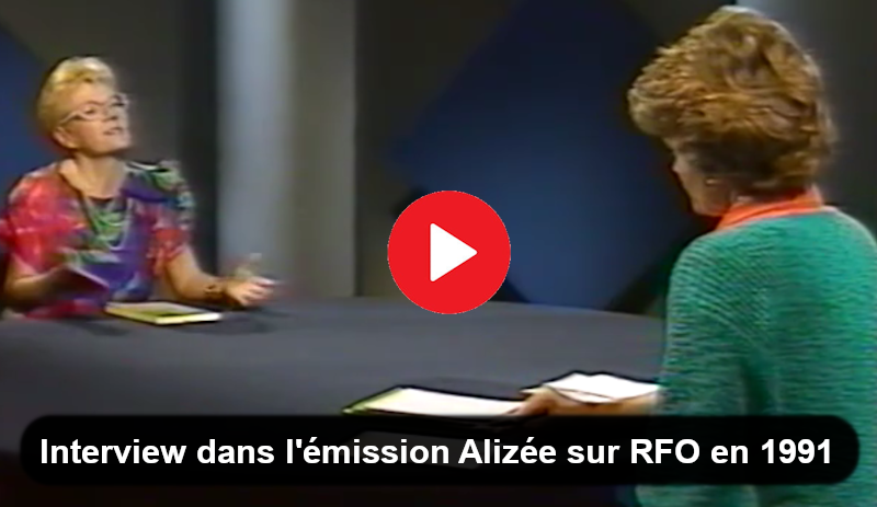 Interview TV dans l'émission Alizée sur RFO (France Outre-mer) le 28 Juin 1991